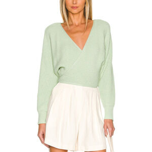 525 'Wrap' Green Sweater Top Size S